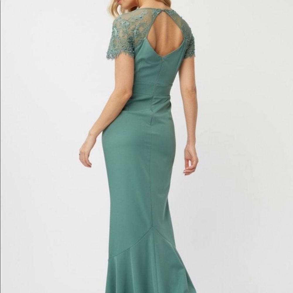 ModCloth Little Mistress Nile Fishtail Maxi Dress Size 4 - Picture 3 of 7